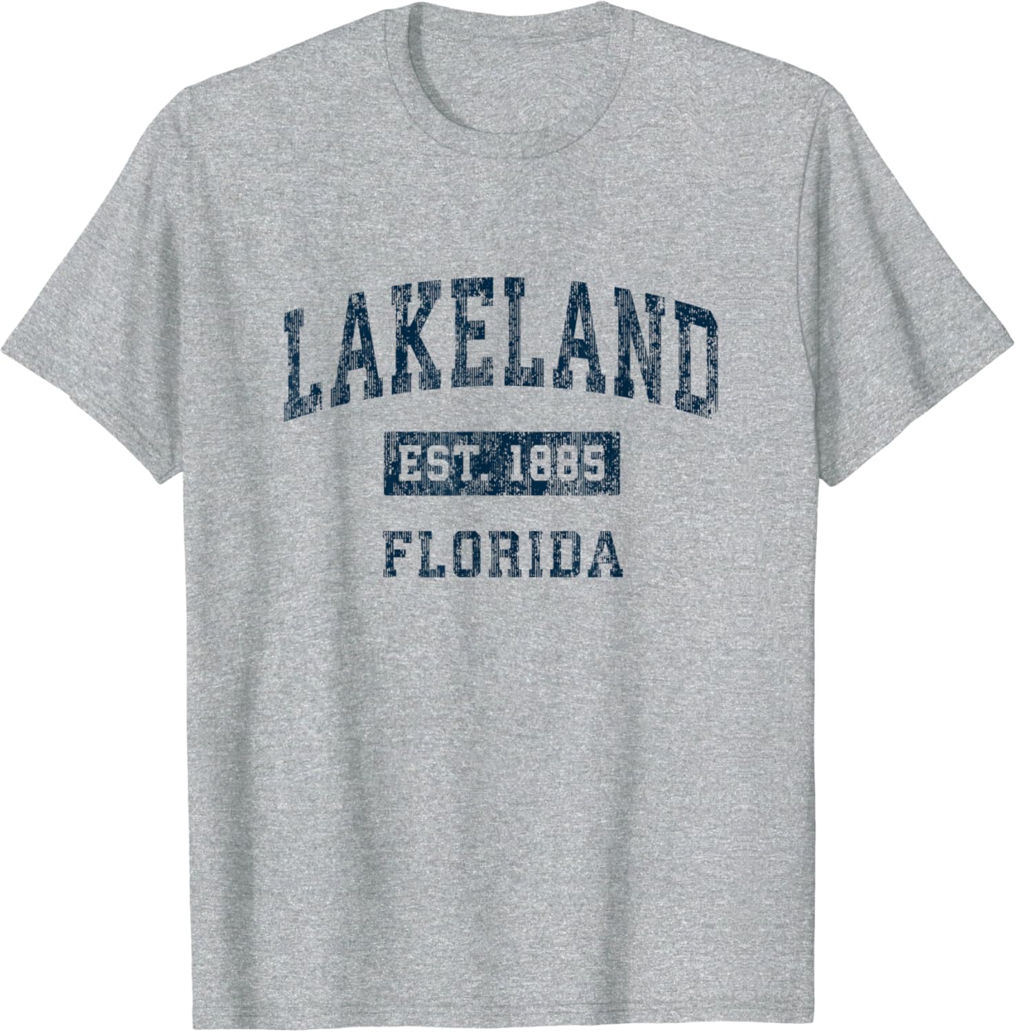 Lakeland Florida FL Vintage Sports Design Navy Print T